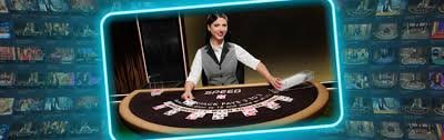 Antarmuka permainan blackjack live di wala meron dengan dealer profesional